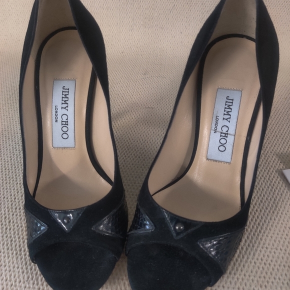 Jimmy Choo Shoes - 🔥🔥Jimmy Choo Black Suede and Animal Print Heels